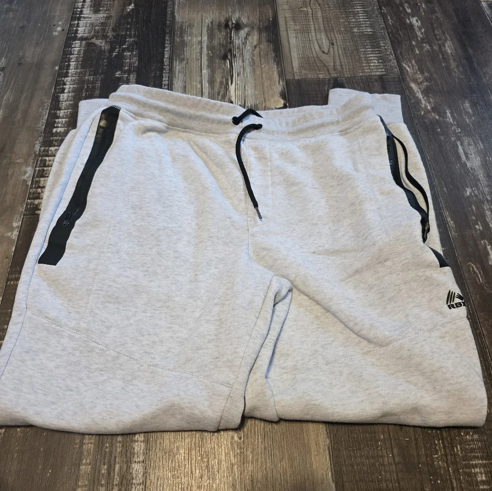 RBX Heather Gray Joggers with Black Accents